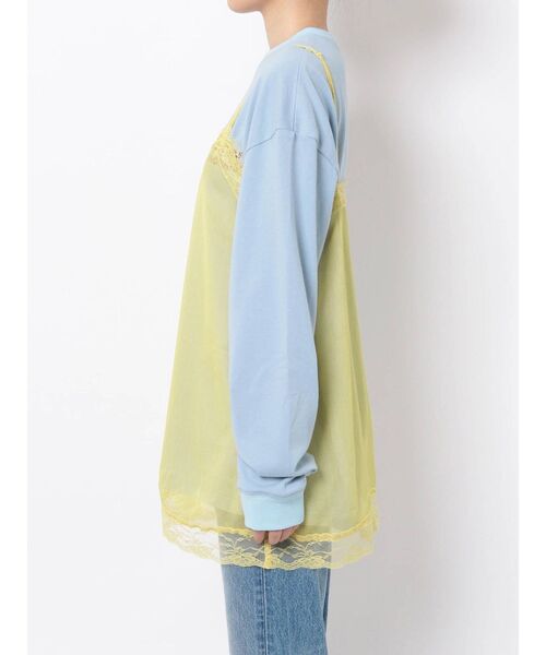 jouetie（ジュエティ）の「ランジェリーレイヤードロンT（Tシャツ/カットソー・レディース・オフホワイト/ブラック/ブルー・MEDIUM）」の12枚目の写真