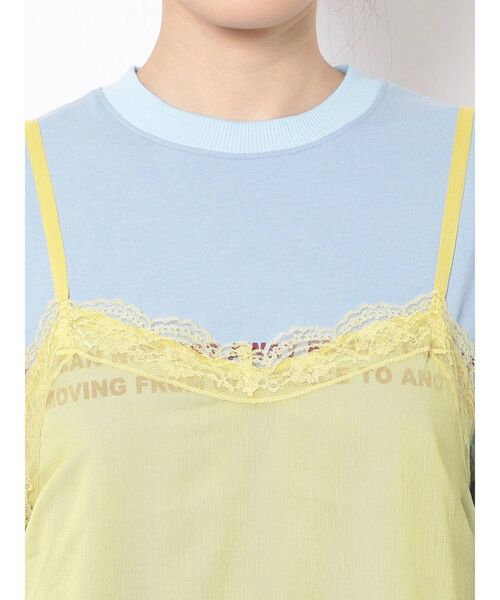 jouetie（ジュエティ）の「ランジェリーレイヤードロンT（Tシャツ/カットソー・レディース・オフホワイト/ブラック/ブルー・MEDIUM）」の22枚目の写真