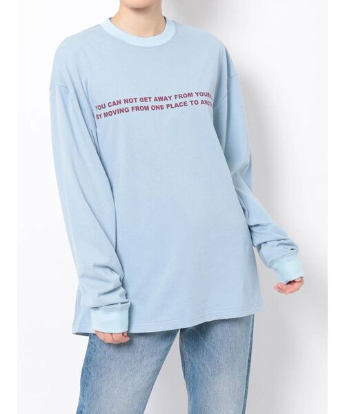 jouetie（ジュエティ）の「ランジェリーレイヤードロンT（Tシャツ/カットソー・レディース・オフホワイト/ブラック/ブルー・MEDIUM）」の6枚目の写真