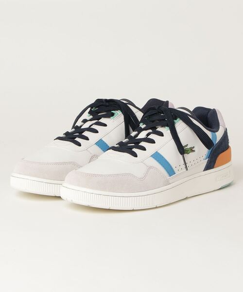 LACOSTE（ラコステ）の「LACOSTE/ラコステ T-CLIP 0121 P/T-クリップ 0121 P（スニーカー・メンズ・ホワイト×ブルー/ホワイト×パープル・26.5cm/26cm/25.5cm）」の2枚目の写真