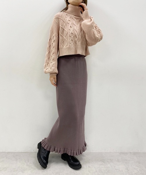 ナイスクラップ♡ニットセットキャミワンピ one after another NICE CLAUP｜ニットセットキャミワンピ