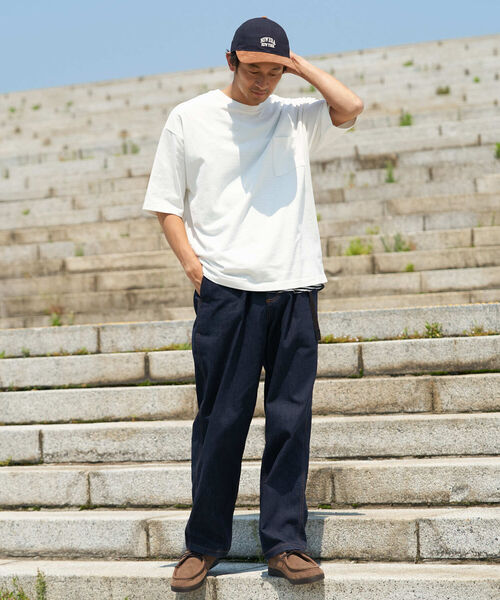 B:MING by BEAMS（ビーミングバイビームス）の「＜UNISEX＞ B:MING by BEAMS / ヘビーウェイト ドロップショルダー ポケットTシャツ(ドロップフィット)（Tシャツ/カットソー・メンズ・ブラック/オフホワイト/オレンジ系その他4/ブルー系その他2/ブラック系その他2/ブラウン系その他5/グリーン系その他/カーキ・SMALL/MEDIUM/LARGE/X-LARGE）」の10枚目の写真