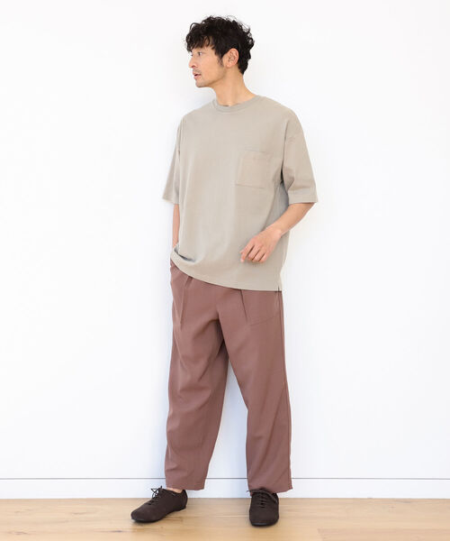 B:MING by BEAMS（ビーミングバイビームス）の「＜UNISEX＞ B:MING by BEAMS / ヘビーウェイト ドロップショルダー ポケットTシャツ(ドロップフィット)（Tシャツ/カットソー・メンズ・ブラック/オフホワイト/オレンジ系その他4/ブルー系その他2/ブラック系その他2/ブラウン系その他5/グリーン系その他/カーキ・SMALL/MEDIUM/LARGE/X-LARGE）」の19枚目の写真