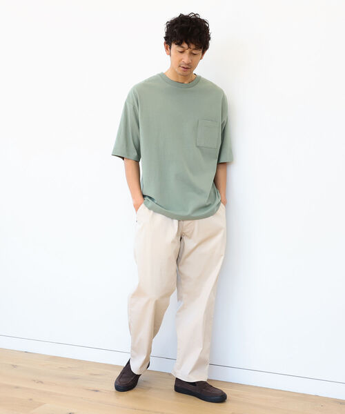 B:MING by BEAMS（ビーミングバイビームス）の「＜UNISEX＞ B:MING by BEAMS / ヘビーウェイト ドロップショルダー ポケットTシャツ(ドロップフィット)（Tシャツ/カットソー・メンズ・ブラック/オフホワイト/オレンジ系その他4/ブルー系その他2/ブラック系その他2/ブラウン系その他5/グリーン系その他/カーキ・SMALL/MEDIUM/LARGE/X-LARGE）」の16枚目の写真