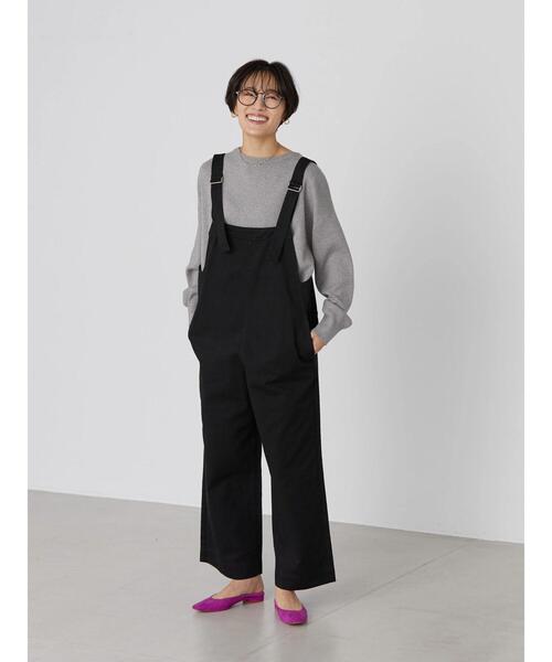 AMERICAN HOLIC（アメリカンホリック）の「綿ツイルサロペット（サロペット/オーバーオール・レディース・ブラック・M/L）」の2枚目の写真