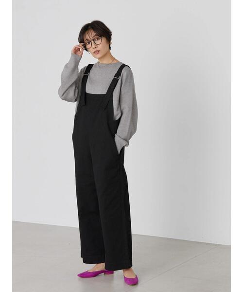 AMERICAN HOLIC（アメリカンホリック）の「綿ツイルサロペット（サロペット/オーバーオール・レディース・ブラック・M/L）」の3枚目の写真