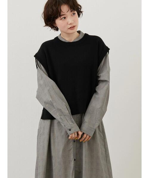 AMERICAN HOLIC(アメリカンホリック)の「SET ニットベスト+シャツワンピース2(シャツワンピース・レディース・ネイビー/チェック・M/L)」の16枚目の写真