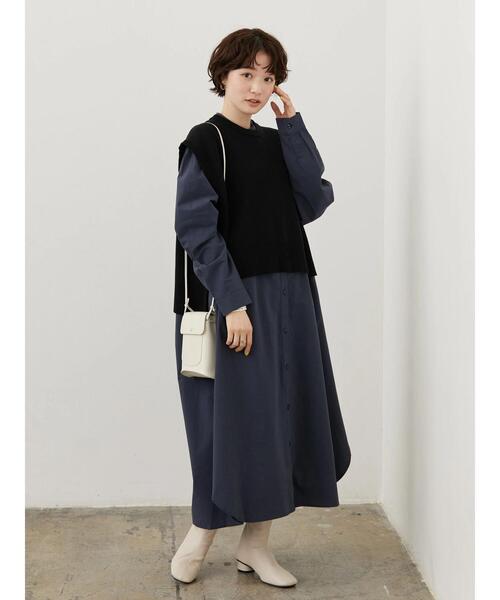 AMERICAN HOLIC(アメリカンホリック)の「SET ニットベスト+シャツワンピース2(シャツワンピース・レディース・ネイビー/チェック・M/L)」の14枚目の写真