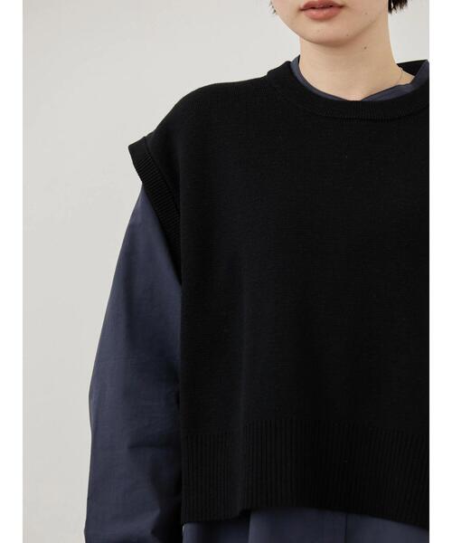 AMERICAN HOLIC(アメリカンホリック)の「SET ニットベスト+シャツワンピース2(シャツワンピース・レディース・ネイビー/チェック・M/L)」の3枚目の写真