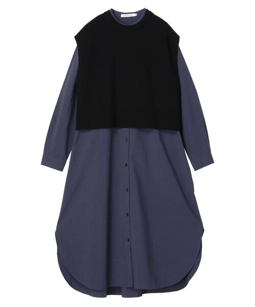 AMERICAN HOLIC(アメリカンホリック)の「SET ニットベスト+シャツワンピース2(シャツワンピース・レディース・ネイビー/チェック・M/L)」の19枚目の写真