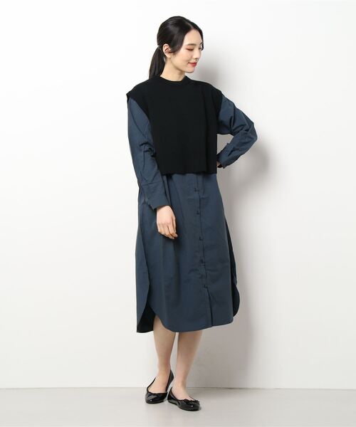 AMERICAN HOLIC(アメリカンホリック)の「SET ニットベスト+シャツワンピース2(シャツワンピース・レディース・ネイビー/チェック・M/L)」の11枚目の写真