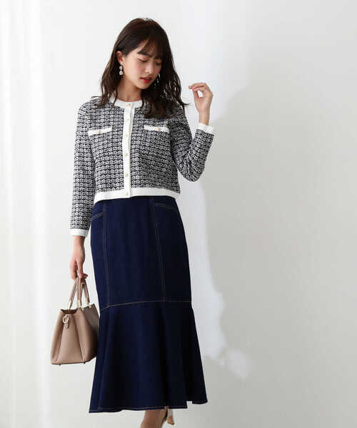 PROPORTION BODY DRESSING（プロポーションボディドレッシング）の「ツイードライクニット / 1212170208（ニット/セーター・レディース・ホワイト/ネイビー・MEDIUM/SMALL）」の19枚目の写真