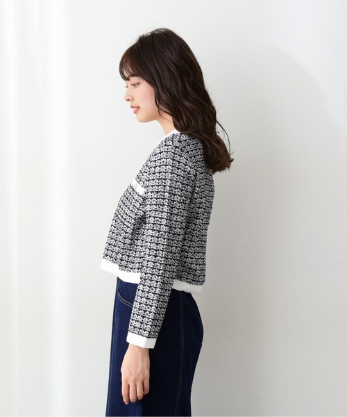 PROPORTION BODY DRESSING（プロポーションボディドレッシング）の「ツイードライクニット / 1212170208（ニット/セーター・レディース・ホワイト/ネイビー・MEDIUM/SMALL）」の5枚目の写真