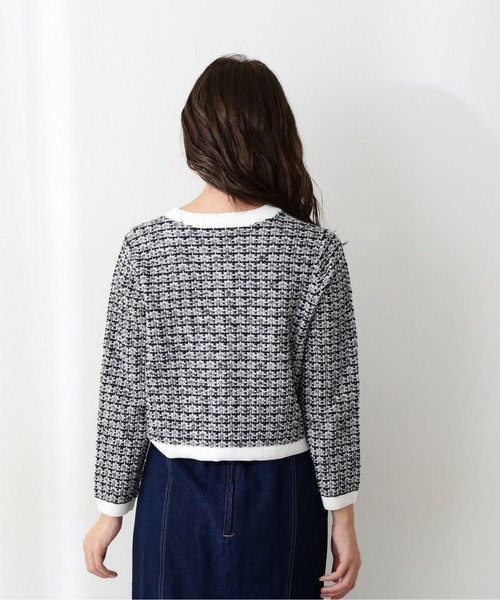 PROPORTION BODY DRESSING（プロポーションボディドレッシング）の「ツイードライクニット / 1212170208（ニット/セーター・レディース・ホワイト/ネイビー・MEDIUM/SMALL）」の6枚目の写真
