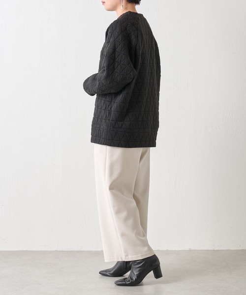 BEARDSLEY(ビアズリー)の「キルト風トレーナー(スウェット・レディース・ホワイト/ブラック・FREE)」の18枚目の写真