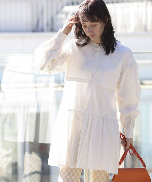 Ray BEAMS(レイビームス)の「Ray BEAMS / ヨーク レイヤー ミニ ワンピース(ワンピース・レディース・ホワイト/ブラック/グリーン系その他2・ONE SIZE)」の7枚目の写真