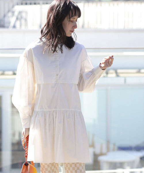 Ray BEAMS(レイビームス)の「Ray BEAMS / ヨーク レイヤー ミニ ワンピース(ワンピース・レディース・ホワイト/ブラック/グリーン系その他2・ONE SIZE)」の8枚目の写真