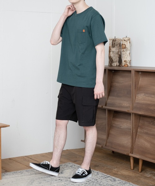 UNIVERSAL OVERALL（ユニバーサルオーバーオール）の「【UNIVERSAL OVERALL】POCKET T-SHIRTS / ポケット半袖Tシャツ（Tシャツ/カットソー・メンズ・ホワイト/ブラック/ネイビー/グリーン/グレー・SMALL/MEDIUM/LARGE/X-LARGE）」の10枚目の写真