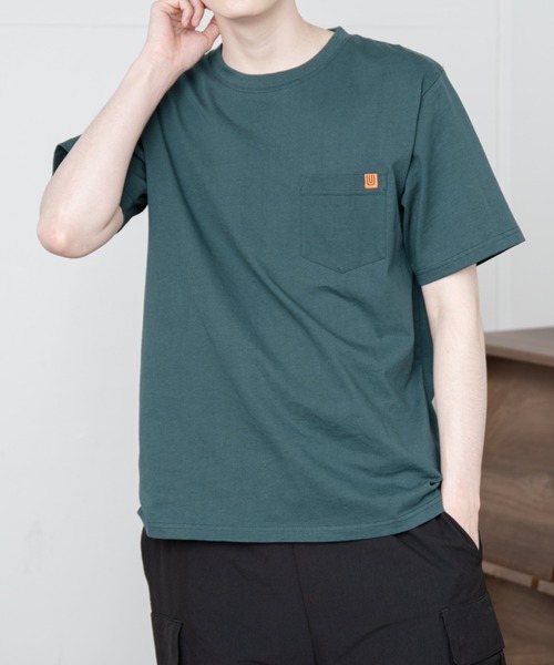 UNIVERSAL OVERALL（ユニバーサルオーバーオール）の「【UNIVERSAL OVERALL】POCKET T-SHIRTS / ポケット半袖Tシャツ（Tシャツ/カットソー・メンズ・ホワイト/ブラック/ネイビー/グリーン/グレー・SMALL/MEDIUM/LARGE/X-LARGE）」の11枚目の写真