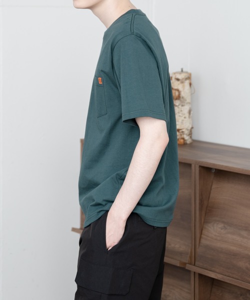 UNIVERSAL OVERALL（ユニバーサルオーバーオール）の「【UNIVERSAL OVERALL】POCKET T-SHIRTS / ポケット半袖Tシャツ（Tシャツ/カットソー・メンズ・ホワイト/ブラック/ネイビー/グリーン/グレー・SMALL/MEDIUM/LARGE/X-LARGE）」の12枚目の写真
