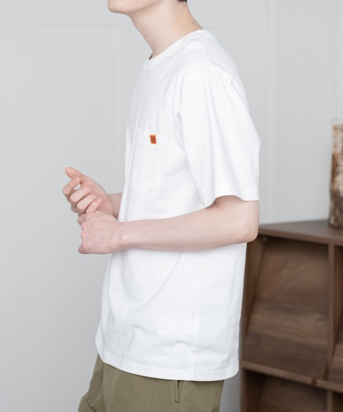 UNIVERSAL OVERALL（ユニバーサルオーバーオール）の「【UNIVERSAL OVERALL】POCKET T-SHIRTS / ポケット半袖Tシャツ（Tシャツ/カットソー・メンズ・ホワイト/ブラック/ネイビー/グリーン/グレー・SMALL/MEDIUM/LARGE/X-LARGE）」の8枚目の写真