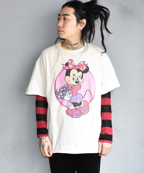 DISNEY VINTAGE（ディズニーヴィンテージ）の「【ヴィンテージ古着】90's Minnie / ミニー Tシャツ USA製（Tシャツ/カットソー・メンズ・ホワイト・X-LARGE）」の8枚目の写真