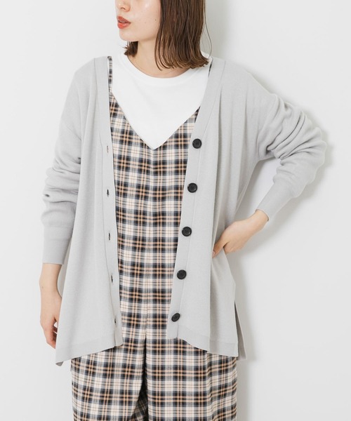 URBAN RESEARCH Sonny Label（アーバンリサーチサニーレーベル）の「ミディ丈オーバーニットカーディガン（カーディガン/ボレロ・レディース・ライトグレー/ベージュ/グリーン・FREE）」の14枚目の写真