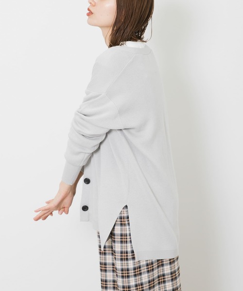 URBAN RESEARCH Sonny Label（アーバンリサーチサニーレーベル）の「ミディ丈オーバーニットカーディガン（カーディガン/ボレロ・レディース・ライトグレー/ベージュ/グリーン・FREE）」の15枚目の写真