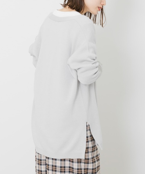 URBAN RESEARCH Sonny Label（アーバンリサーチサニーレーベル）の「ミディ丈オーバーニットカーディガン（カーディガン/ボレロ・レディース・ライトグレー/ベージュ/グリーン・FREE）」の16枚目の写真