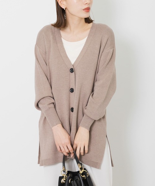 URBAN RESEARCH Sonny Label（アーバンリサーチサニーレーベル）の「ミディ丈オーバーニットカーディガン（カーディガン/ボレロ・レディース・ライトグレー/ベージュ/グリーン・FREE）」の19枚目の写真