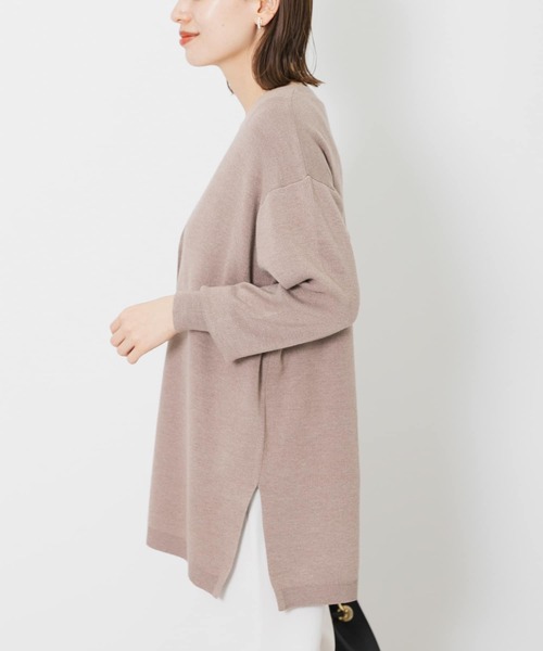 URBAN RESEARCH Sonny Label（アーバンリサーチサニーレーベル）の「ミディ丈オーバーニットカーディガン（カーディガン/ボレロ・レディース・ライトグレー/ベージュ/グリーン・FREE）」の20枚目の写真