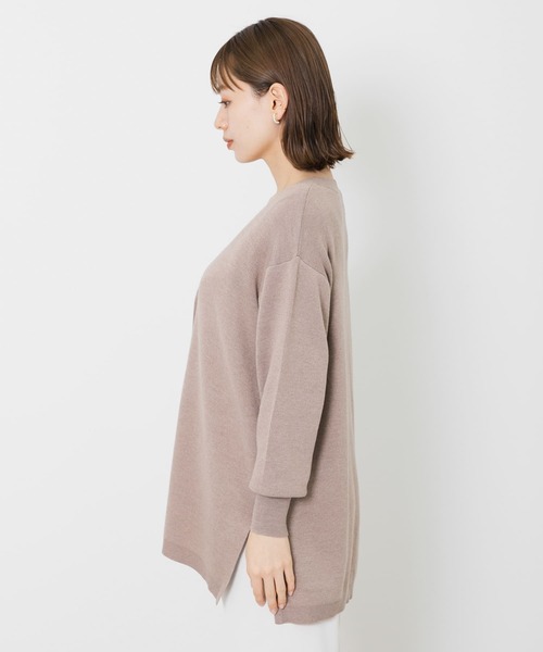 URBAN RESEARCH Sonny Label（アーバンリサーチサニーレーベル）の「ミディ丈オーバーニットカーディガン（カーディガン/ボレロ・レディース・ライトグレー/ベージュ/グリーン・FREE）」の6枚目の写真