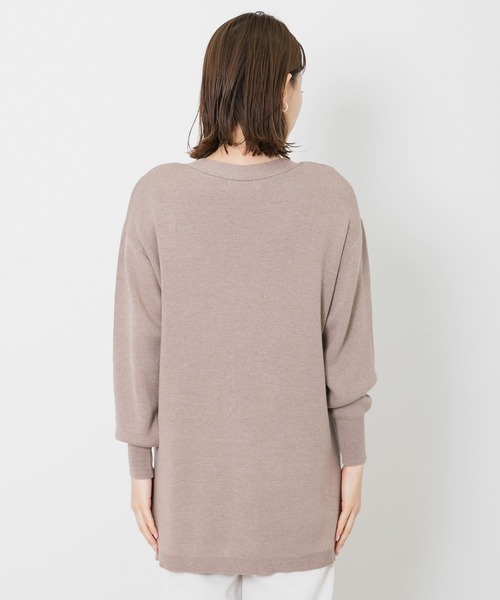 URBAN RESEARCH Sonny Label（アーバンリサーチサニーレーベル）の「ミディ丈オーバーニットカーディガン（カーディガン/ボレロ・レディース・ライトグレー/ベージュ/グリーン・FREE）」の7枚目の写真