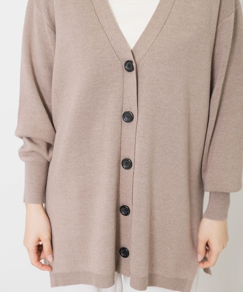 URBAN RESEARCH Sonny Label（アーバンリサーチサニーレーベル）の「ミディ丈オーバーニットカーディガン（カーディガン/ボレロ・レディース・ライトグレー/ベージュ/グリーン・FREE）」の8枚目の写真