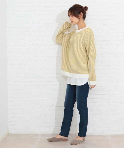 SHOO・LA・RUE(シューラルー)の「◆カラーミックスタック編みプルオーバー(ニット/セーター・レディース・ブラック系3/グリーン系その他5/イエロー系3/ベージュ系3・00)」の5枚目の写真