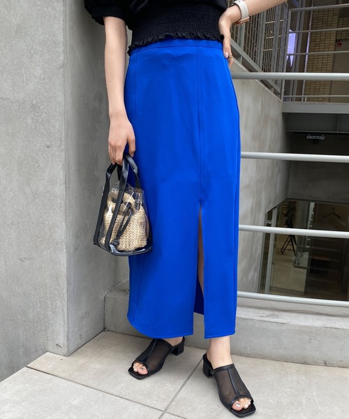 INGNI（イング）の「サイドスリットナロー／スカート（スカート・レディース・ブラック/ブルー/グリーン/アイボリー/ブルー系その他2・FREE）」の4枚目の写真