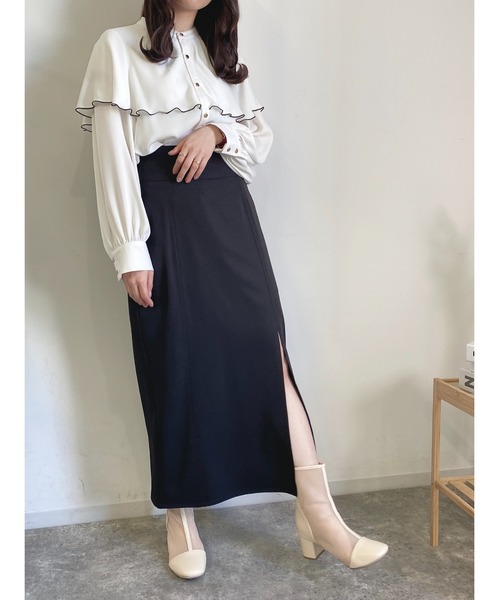 INGNI（イング）の「サイドスリットナロー／スカート（スカート・レディース・ブラック/ブルー/グリーン/アイボリー/ブルー系その他2・FREE）」の14枚目の写真