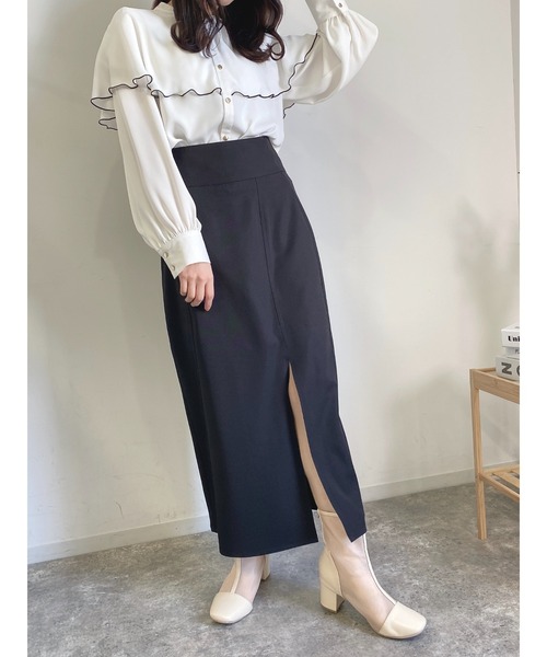 INGNI（イング）の「サイドスリットナロー／スカート（スカート・レディース・ブラック/ブルー/グリーン/アイボリー/ブルー系その他2・FREE）」の15枚目の写真