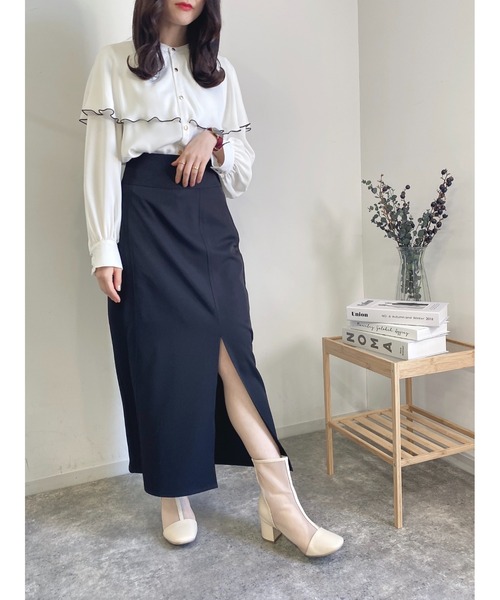 INGNI（イング）の「サイドスリットナロー／スカート（スカート・レディース・ブラック/ブルー/グリーン/アイボリー/ブルー系その他2・FREE）」の16枚目の写真