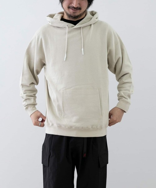 EKAL(エカル)の「EKAL コハニングライトウエイトフーディー(パーカー・メンズ・ベージュ/オレンジ系その他/チャコールグレー・MEDIUM/LARGE)」の11枚目の写真