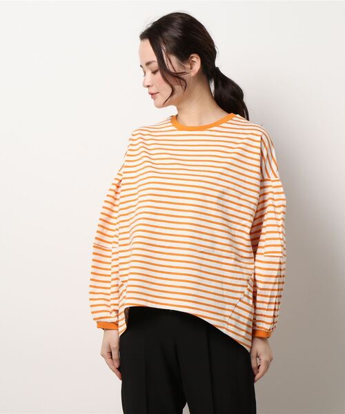 AMERICAN HOLIC(アメリカンホリック)の「コンシャススリーブカットプルオーバー(Tシャツ/カットソー・レディース・オフホワイト/オレンジ/グリーン/その他7・L/M)」の8枚目の写真