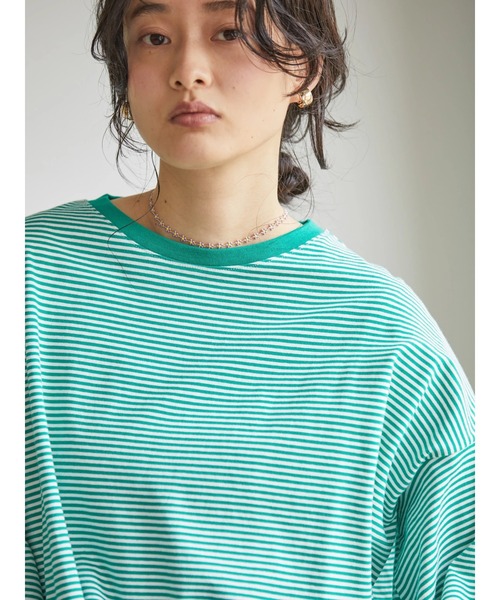 AMERICAN HOLIC(アメリカンホリック)の「コンシャススリーブカットプルオーバー(Tシャツ/カットソー・レディース・オフホワイト/オレンジ/グリーン/その他7・L/M)」の17枚目の写真