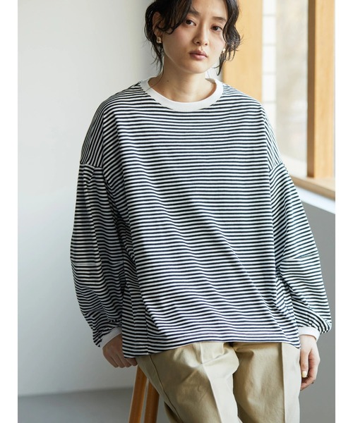 AMERICAN HOLIC(アメリカンホリック)の「コンシャススリーブカットプルオーバー(Tシャツ/カットソー・レディース・オフホワイト/オレンジ/グリーン/その他7・L/M)」の21枚目の写真