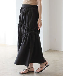 BeAMS DOT | 【WEB限定】BeAMS DOT / アシンメトリー ステッチ フレアスカート(スカート)