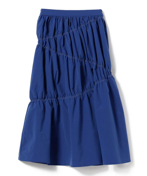 BeAMS DOT(ビームスドット)の「【WEB限定】BeAMS DOT / アシンメトリー ステッチ フレアスカート(スカート・レディース・ブラック/ブルー・ONESIZE)」の12枚目の写真