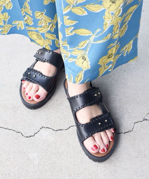 SHIPS（シップス）の「MAUROdeBARI:VACHETTA◆（サンダル・レディース・ブラック・38/36/37）」の9枚目の写真