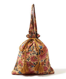 レーヨンエテプリント 巾着バッグ