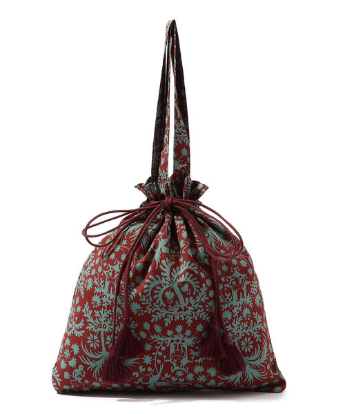 SOULEIADO（ソレイアード）の「レーヨンエテプリント 巾着バッグ（トートバッグ・レディース・ベージュ系その他/ブラウン系その他2/ブルー系その他3・FREE）」の2枚目の写真