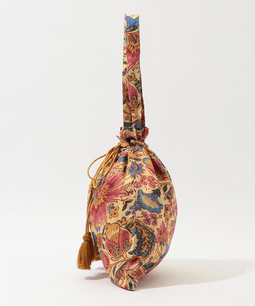 SOULEIADO（ソレイアード）の「レーヨンエテプリント 巾着バッグ（トートバッグ・レディース・ベージュ系その他/ブラウン系その他2/ブルー系その他3・FREE）」の5枚目の写真