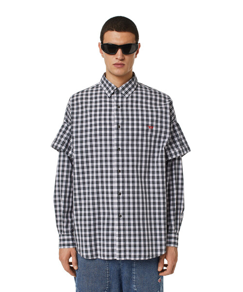 DIESEL（ディーゼル）の「メンズ シャツ ダブルスリーブ（シャツ/ブラウス・メンズ・グレー/ブラック/イエロー・XX-LARGE/MEDIUM/X-SMALL/SMALL/LARGE/X-LARGE）」の19枚目の写真